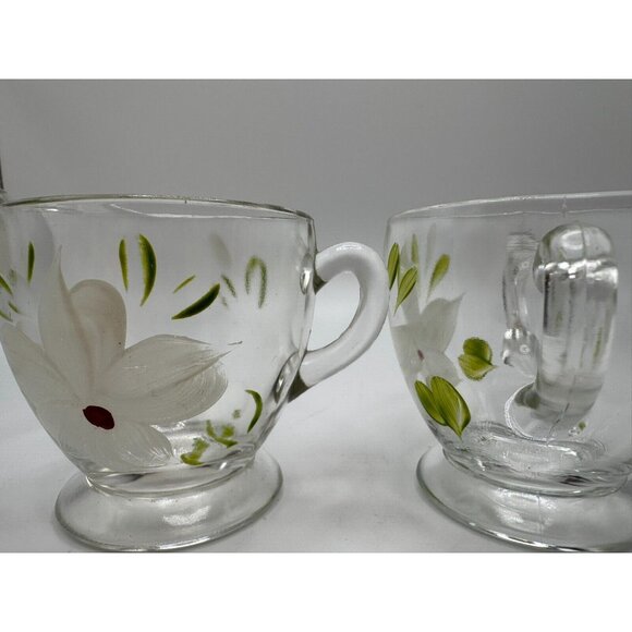 Vintage Bartlett Collins Creamer Sugar Bowl White flowers Gay Fad 50’s Vtg - Picture 8 of 10